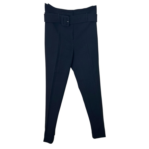 Theory - Women’s Belted Cigarette ‘Camogie’ Pant, Slim-Fit, Career, Black Size 4 - Picture 3 of 14
